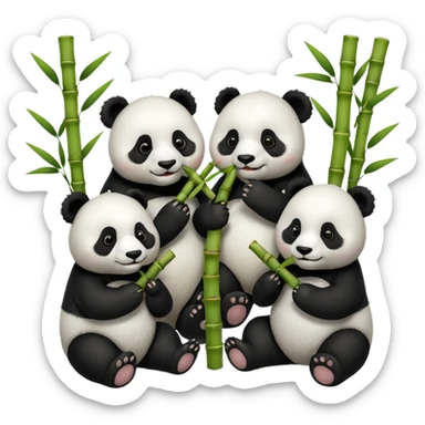 famille d'animaux chinois sticker