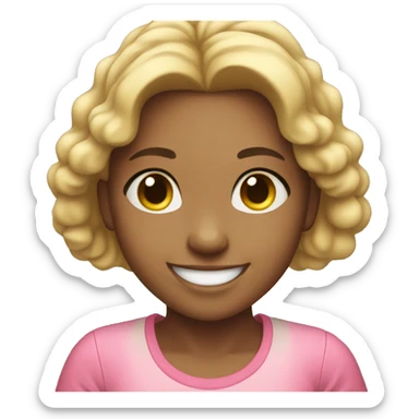 happy 24 year old american girl smiling sticker