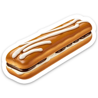 3d realistic Butterscotch éclair  sticker