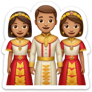 group of emoji Philippines style sticker