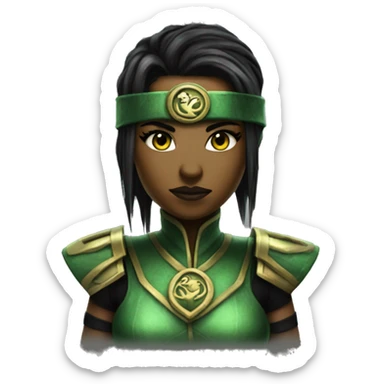 Jade from mortal kombat  sticker