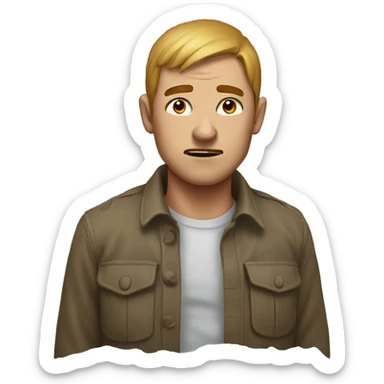 A wounded man sticker