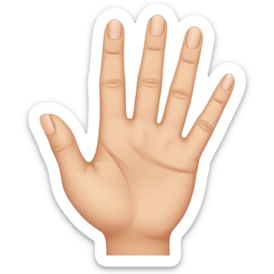 Make a hand with all the fingers open just third finger is bent 90 degrees sticker