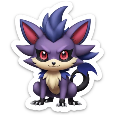 Edgy Cool Cute Kawaii Noibat-Zorua-Pokemon Full Body sticker
