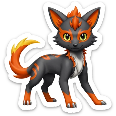 
Houndour-Torracat-Zorua-
Salandit-Fennekin-Fakémon-Digimon-fusion (full body) sticker