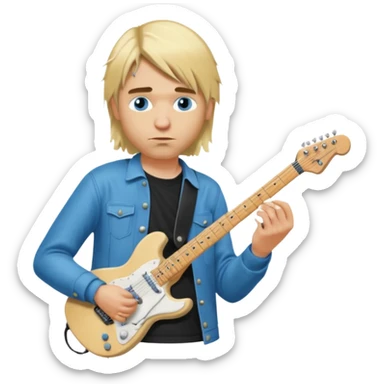 KURT COBIN/NIRVANA NO SHOW DE ROCK COM A GUITARRA ELETRICA sticker