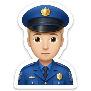 give the policeman british police uniform sticker