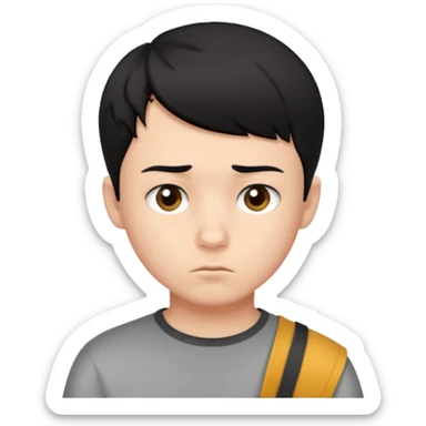 boy with short black hair, ocean, air, perfectionist sticker