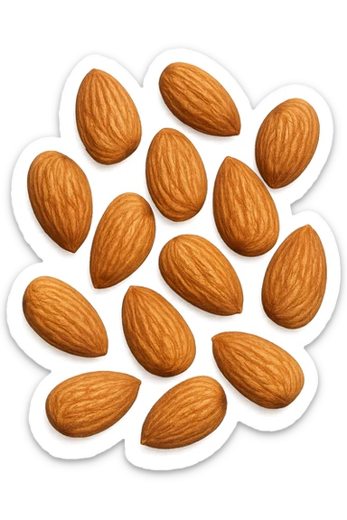 mandorle visti dall'alto iperrealistiche 4k sticker