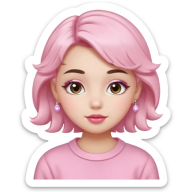  Soft Girl
Origin: TikTok/Western

Key Features: Pastel blush, gloss or tinted balm, fluffy brows, shimmery lids, small hair clips or pigtails.

Vibe: Playful, sweet, pastel-saturated cuteness — very Y2K meets kawaii.

Signature Trick: Emphasizes youthful, doll-like features with lots of pink. sticker