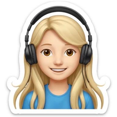 Headphones princess sticker