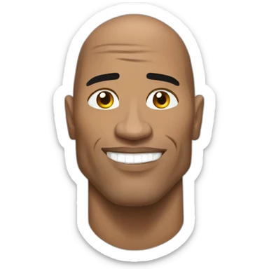 the rock with a rock skin sticker