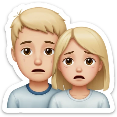 a boy and a girl crying 😭 sticker