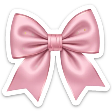 super pale pink bow as confeetti sticker