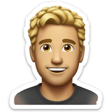 Guy with a facial expression of a lot of pleasure  sticker