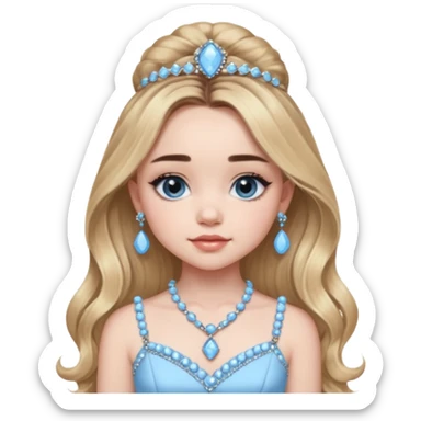sabrina carpenter's 2025 grammy baby blue jewelry dress sticker