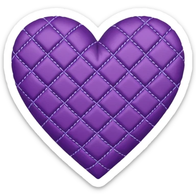 purple heart with a stitched border sticker