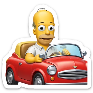 homer simpson car sticker