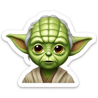 Yoda toma vino sticker