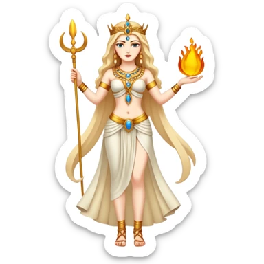 fullbody attractive goddess Inanna sticker