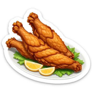 Fried chicken wing sticker