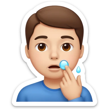 You make a emoji of a personu holding their breath (like a swimmer has to underwater) —  like with puffed cheeks sticker