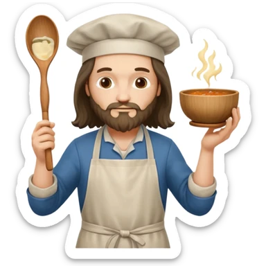 leonardo da Vinci cooking soup sticker