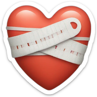 heart with bandage  sticker