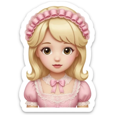 Pink Lolita with blonde hair sticker