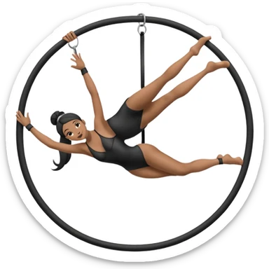 aerial hoop aerialist black n white sticker