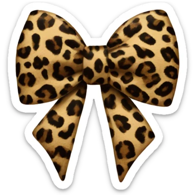 A bow in leopard print sticker