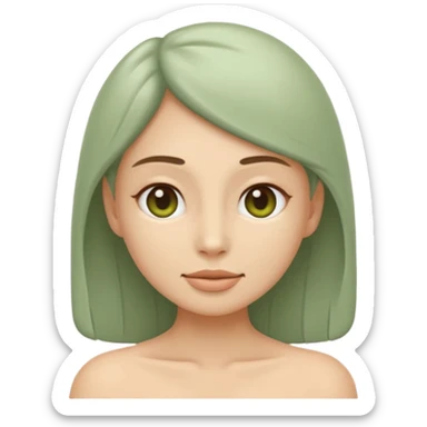 Minimal wellness emoji representing tighter skin and firmness,
subtle lifting effect, smooth contours, calm and natural,
no beauty or cosmetic symbols, soft sage green color palette sticker
