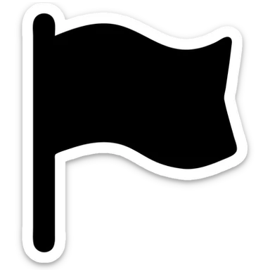 red flag, waving, minimal design sticker