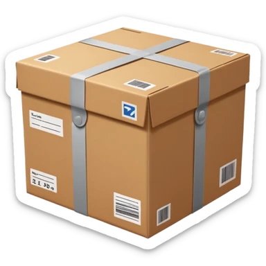 parcel box in postal service  sticker