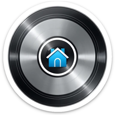 platinum vinyl with a house logo in the middle sticker
