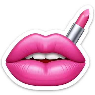 pink version of 💋 sticker