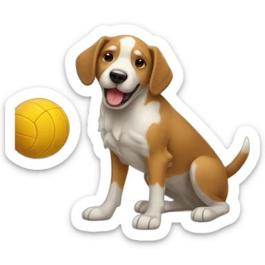 dog-spiking-volleyball sticker