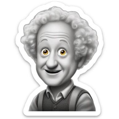 Young Larry fine of the three stooges sticker