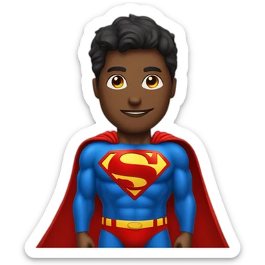 SUPERHERO LOOKING LIKE SUPERMAN WITH RED LAZERS FROM EYES  sticker