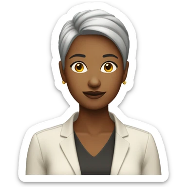 woman-startup-designer-with-laptop-short-hair sticker