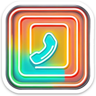 neon outline signboard sticker