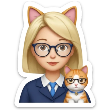 this emoji "👩🏻‍🏫" but the woman is a cat sticker