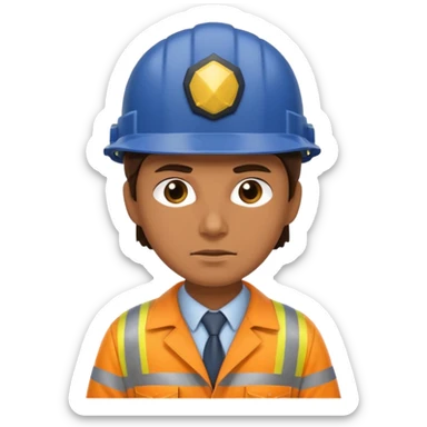 detective in a work helmet sticker