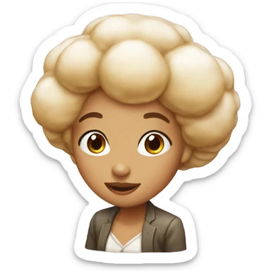 Female little cream puff sticker