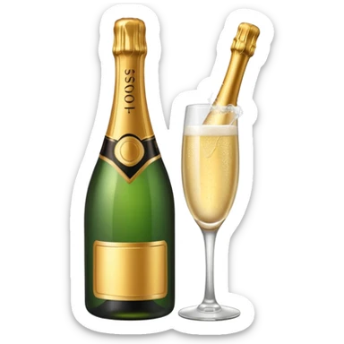 Champagne bottle sticker