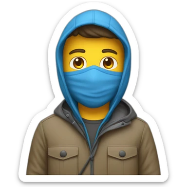 Un homme avec cagoule sticker