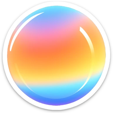 stylized semi-transparent blue or white orb with gentle light rays, symbolizing the soul, soft spiritual feel, transparent background sticker