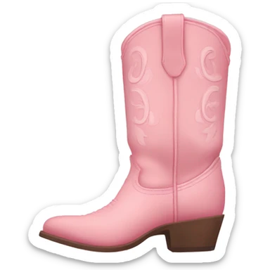 pastel pink cowgirl boots sticker