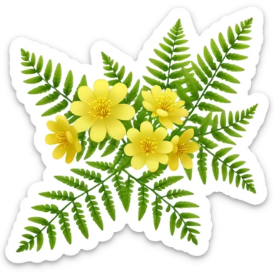 Cinematic Realistic Acacia Emoji, Bright and cheerful, with clusters of fluffy yellow flowers blooming along delicate branches. The wattle’s soft, fern-like leaves sway in the breeze, radiating a sense of warmth and joy. Soft glowing outline, capturing the essence of Australian sunshine, warmth, and beauty in a vibrant acacia tree! sticker