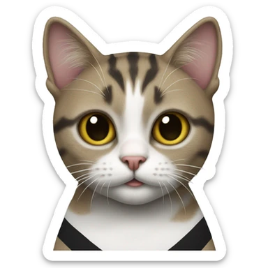 cat wearing juventus shirt sticker